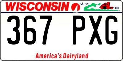 WI license plate 367PXG