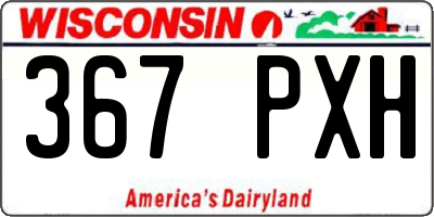 WI license plate 367PXH