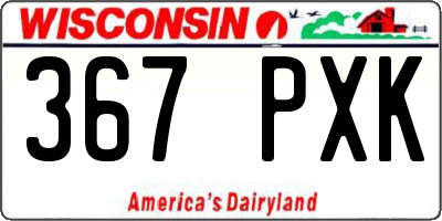 WI license plate 367PXK