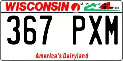 WI license plate 367PXM