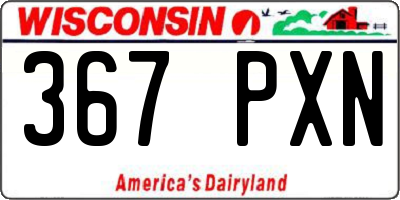 WI license plate 367PXN