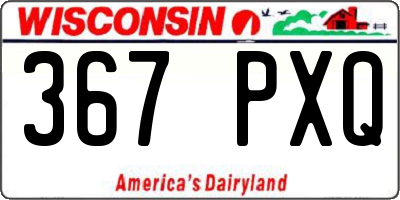 WI license plate 367PXQ