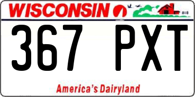 WI license plate 367PXT