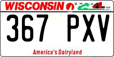 WI license plate 367PXV
