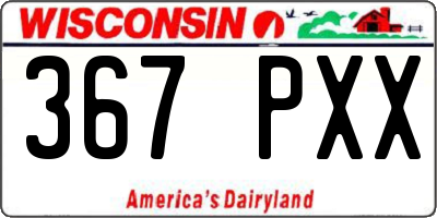 WI license plate 367PXX