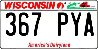 WI license plate 367PYA
