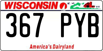 WI license plate 367PYB