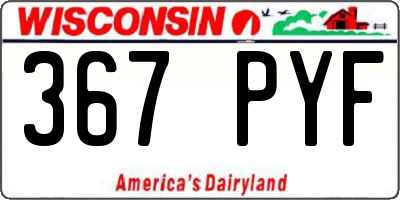 WI license plate 367PYF