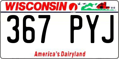 WI license plate 367PYJ