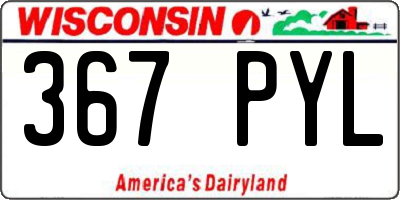WI license plate 367PYL