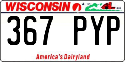 WI license plate 367PYP