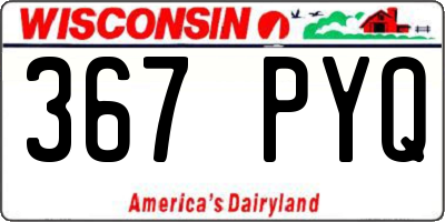 WI license plate 367PYQ