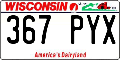 WI license plate 367PYX