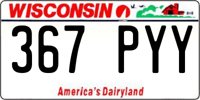 WI license plate 367PYY