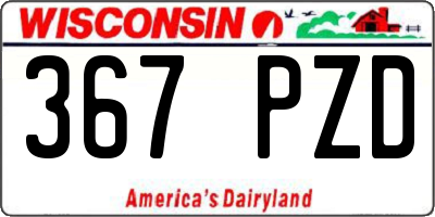 WI license plate 367PZD