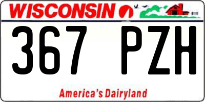 WI license plate 367PZH