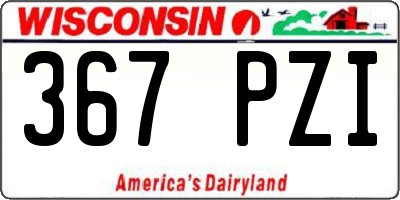 WI license plate 367PZI