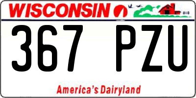 WI license plate 367PZU