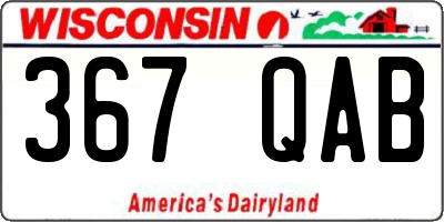 WI license plate 367QAB