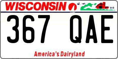 WI license plate 367QAE