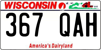 WI license plate 367QAH