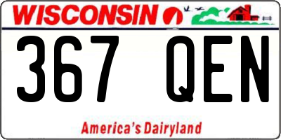 WI license plate 367QEN