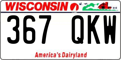 WI license plate 367QKW