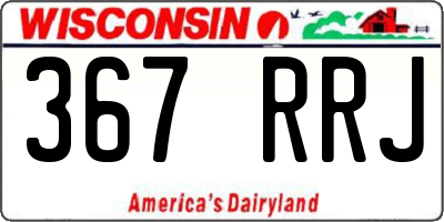 WI license plate 367RRJ