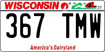 WI license plate 367TMW