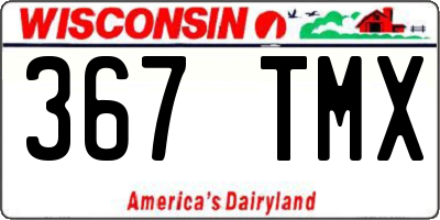 WI license plate 367TMX