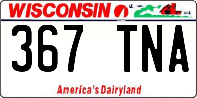 WI license plate 367TNA