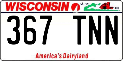 WI license plate 367TNN