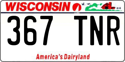 WI license plate 367TNR