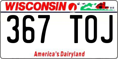 WI license plate 367TOJ