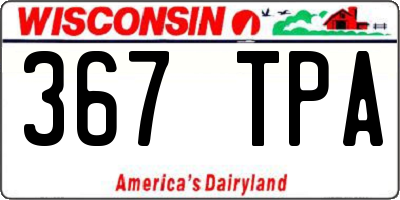 WI license plate 367TPA