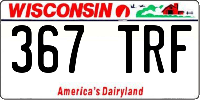 WI license plate 367TRF
