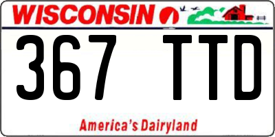 WI license plate 367TTD