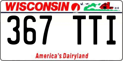 WI license plate 367TTI