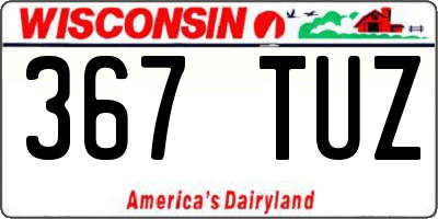 WI license plate 367TUZ