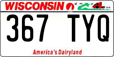 WI license plate 367TYQ