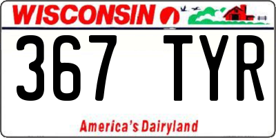 WI license plate 367TYR