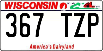 WI license plate 367TZP