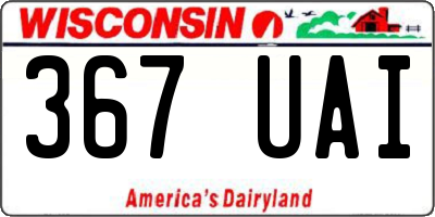 WI license plate 367UAI