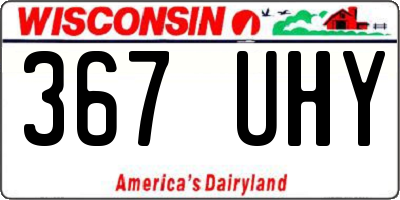 WI license plate 367UHY