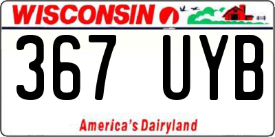 WI license plate 367UYB