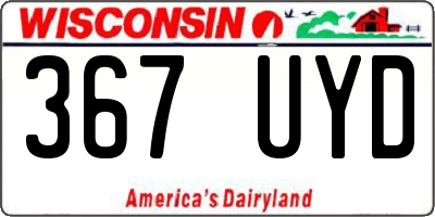WI license plate 367UYD