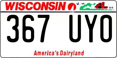 WI license plate 367UYO