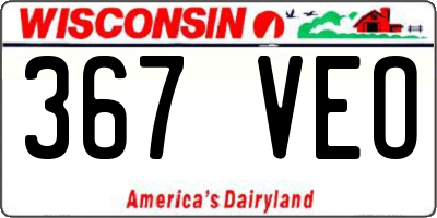 WI license plate 367VEO