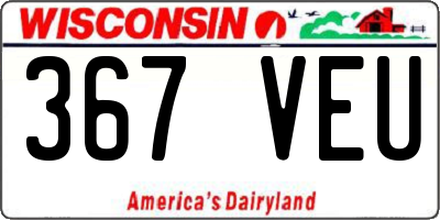 WI license plate 367VEU