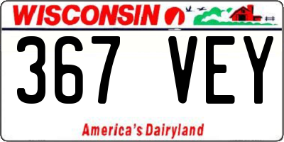 WI license plate 367VEY